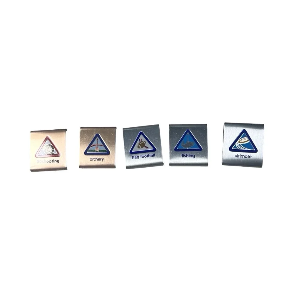 Boy Scouts BSA Cub Scout Belt Merit Badges Adventure Loop Slides Lot Of‎ 5